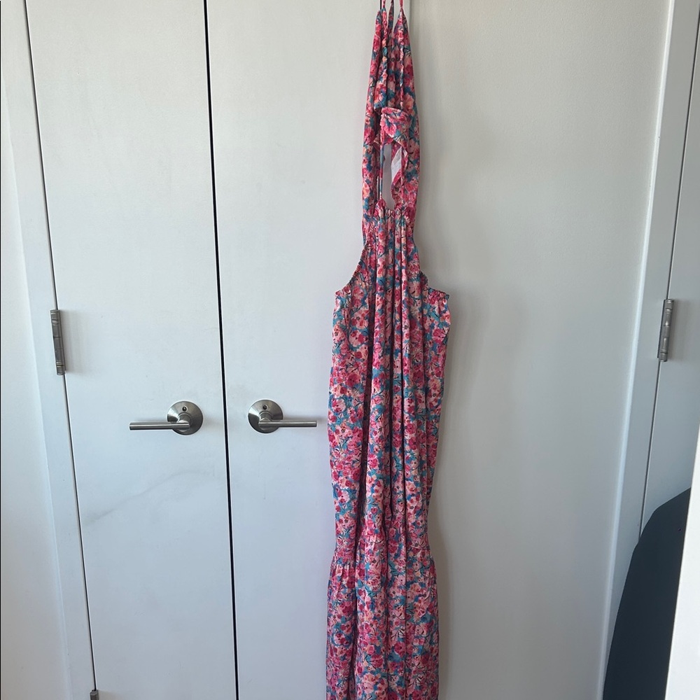 SHEIN Pink Floral Maxi Dress